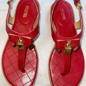 Michael Kors red sandals